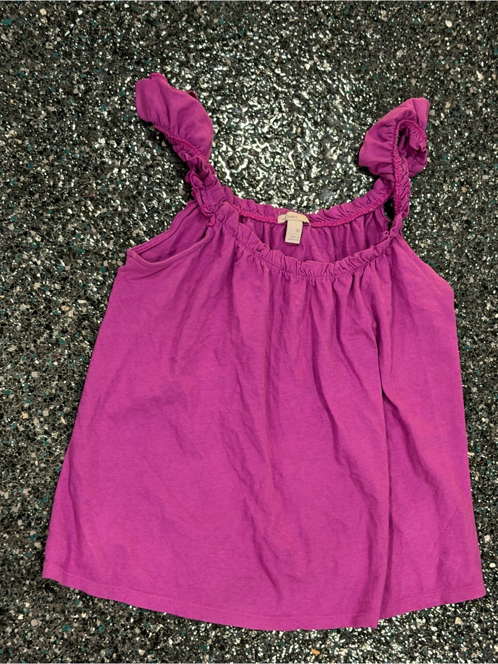 Old Navy Purple Ruffle Strap Women’s Medium Tank Top